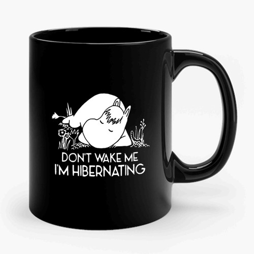 Retro Cartoon Anime 'don't Wake Me I'm Hibernating' Inspired Christmas Present Ceramic Mug