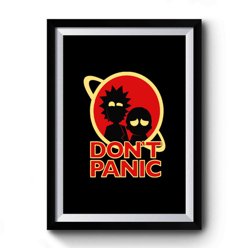 Rick And Morty Don't Panic Retro Vintage Premium Poster
