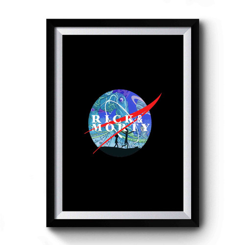 Rick And Morty Nasa Simple Art Premium Poster