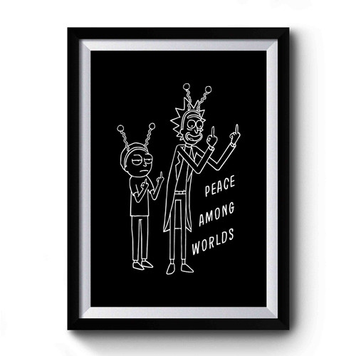 Rick And Morty Peace Among Worlds Vintage Art Simple Premium Poster