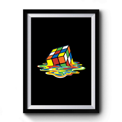 Rubiks Cube Cool Geek Vintage Art Premium Poster