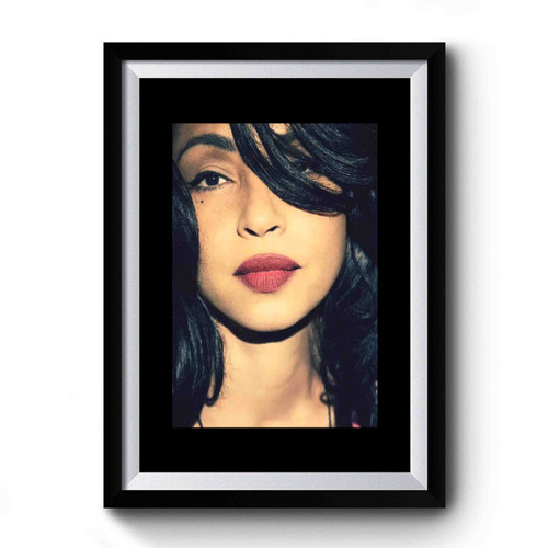 Sade Face Beautiful Singer Music Simple Design Premium Poster