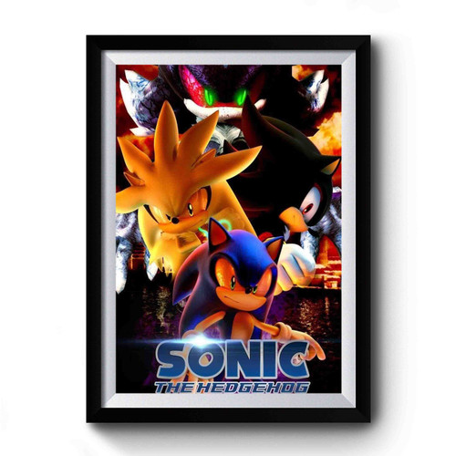 Shadow The Hedgehog Design Funny Premium Poster