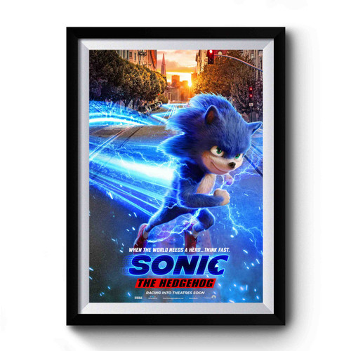 Sonic The Hedgehog 1 Simple Design Premium Poster
