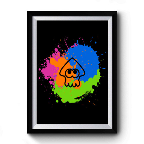 Squid Splatoon Art Vintage Simple Premium Poster