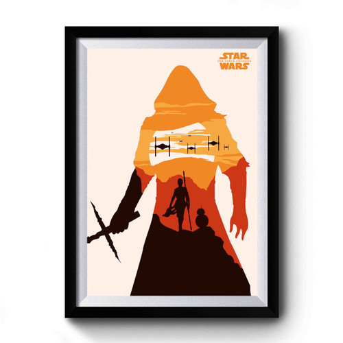 Star Wars The Force Awakens 2 Art Simple Funny Premium Poster