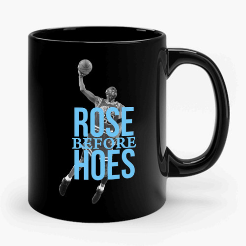 Rose Before Hoes Chicago Bulls Funny Ceramic Mug