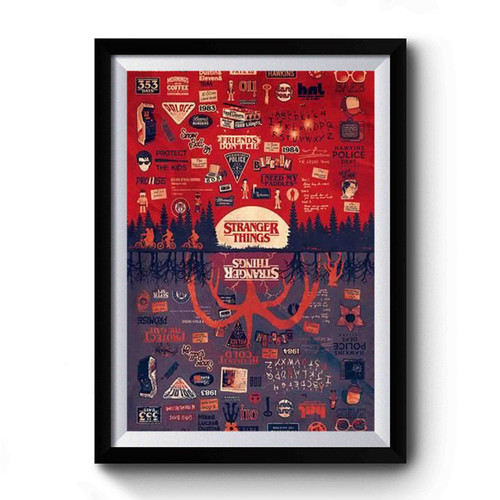 Stranger Things The Upside Down Art Vintage Simple Premium Poster