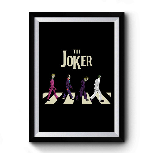 The Joker Walking Road Art Vintage Premium Poster