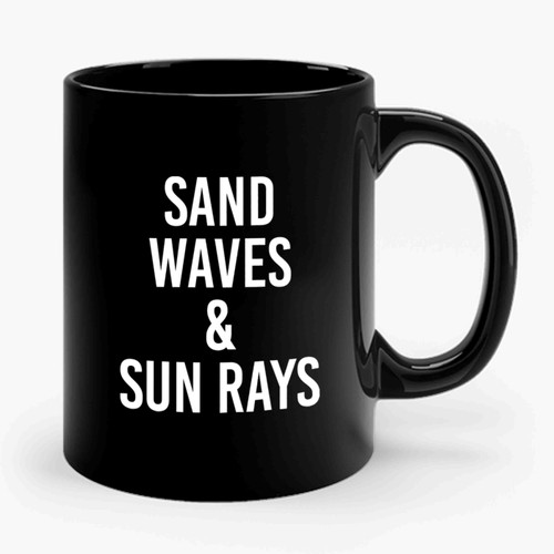 Sand Waves And Sun Rays Ceramic Mug