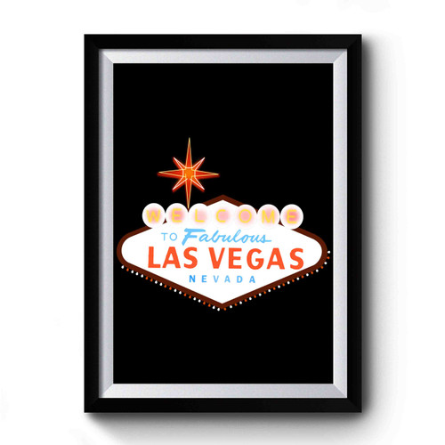 Welcome To Fabulous Las Vegas Sign Art Simple Premium Poster
