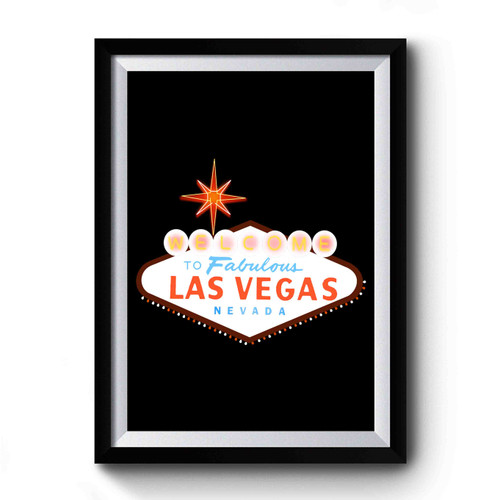 Welcome to Fabulous Las Vegas Sign Vintage Art Simple Premium Poster