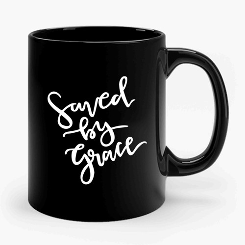 Saved By Grace God Is Good Faith Based Jesus Rocks Ceramic Mug