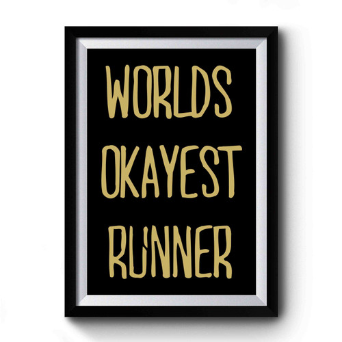 World's Okayest Runner Vintage Art Premium Poster