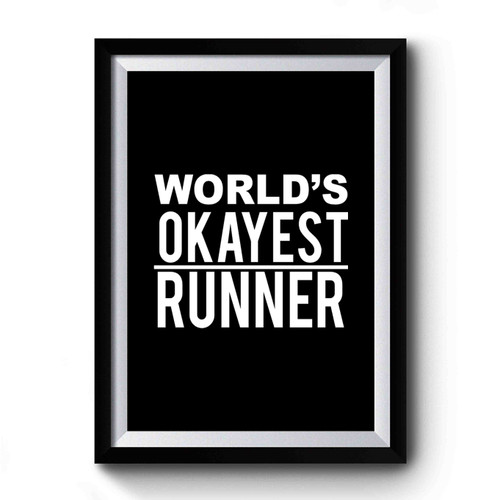 World's Okayest Runner Retro Premium Poster