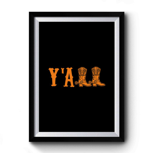 Y'all Boots Vintage Art Simple Premium Poster