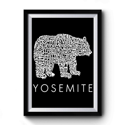 Yosemite Bear Art Simple Funny Premium Poster