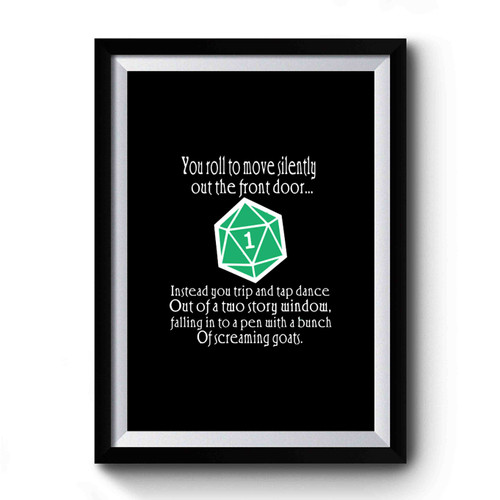 You Reach Out To Push The Orc Off The Bridge Dungeons And Dragons Vintage Art Premium Poster