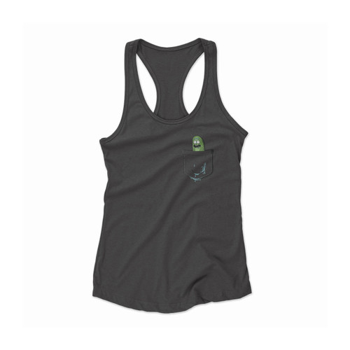 Pocket Pickle Rick And Morty Women Racerback Tank Top