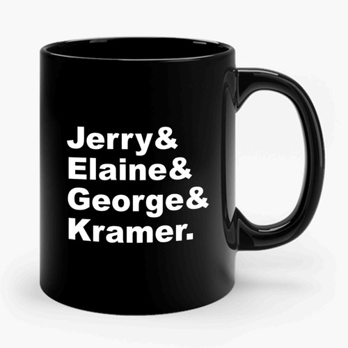 Seinfeld Lineup Jerry Elaine George Kramer Ceramic Mug