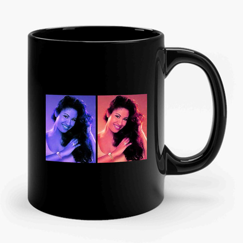 Selena Quintanilla Anything For Selena Reina De La Cumbia Blue And Red Ceramic Mug