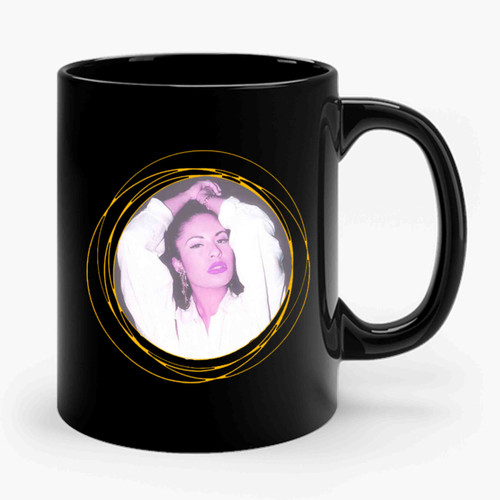 Selena Quintanilla Anything For Selena Reina De La Cumbia Circle Line Ceramic Mug