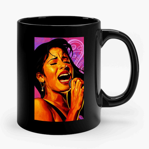 Selena Quintanilla Anything For Selena Reina De La Cumbia Water Color Classic Ceramic Mug