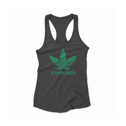 Cannabis Marijuana Weed Grass Pot Smoking Leaf Women Racerback Tank Top