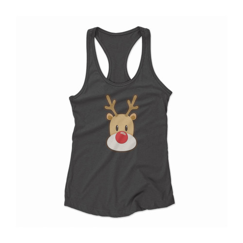 Rudolf Red Nose Reindeer Women Racerback Tank Top