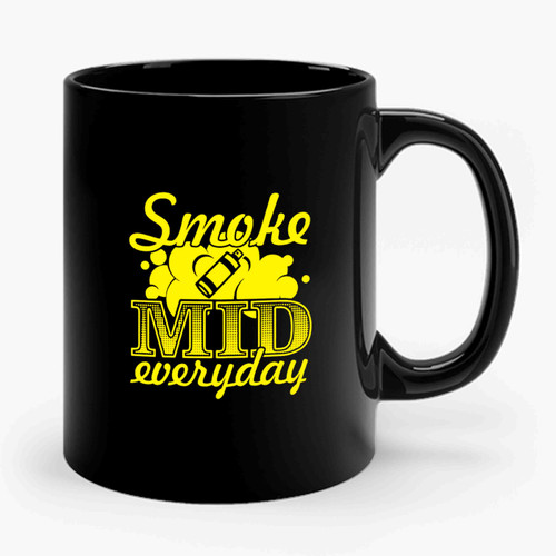 Smoke Mid Everyday Nerdy Geeky Nerd Funny 2 Ceramic Mug