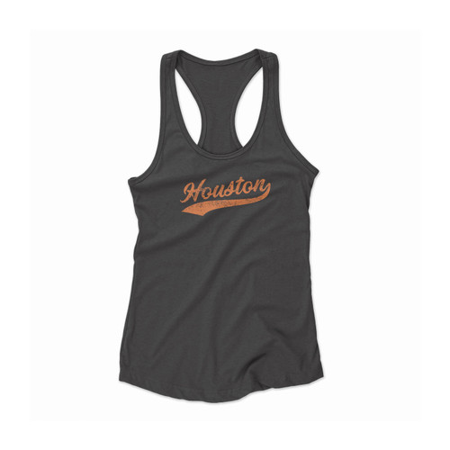 Houston City Script Women Racerback Tank Top