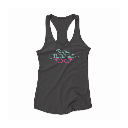 Resting Beach Face Women Racerback Tank Top