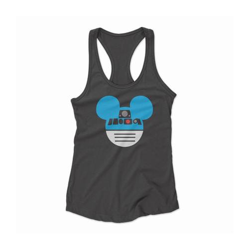 R2d2 Star Wars Ear Mickey Mouse Women Racerback Tank Top