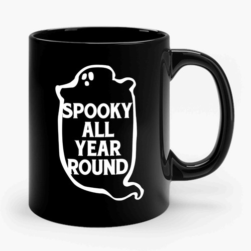 Spooky All Year Round Gothic Horror Ghost Halloween Ceramic Mug