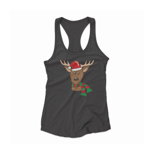 Rudolph Reindeer Christmas 1 Women Racerback Tank Top