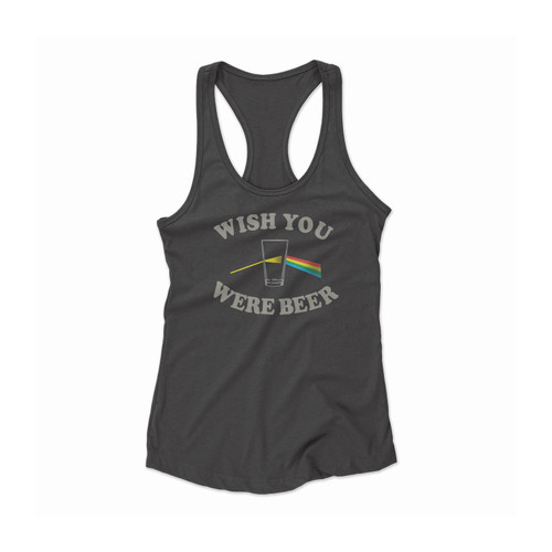 Wish You Were Beer Beer Rainbow Glasses Beer Rocker Alcoholic Women Racerback Tank Top