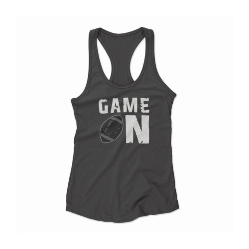 Game On Football Women Racerback Tank Top