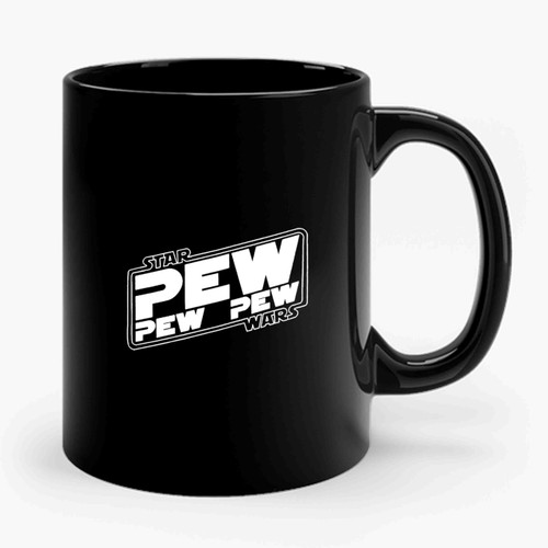 Star Wars Pew Pew Pew Parody Ceramic Mug