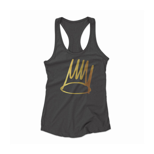 J Cole Born Sinner Gold Crown Women Racerback Tank Top