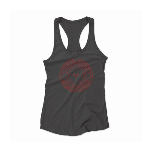 Forest Deer Head Nature Sun Elipse Women Racerback Tank Top