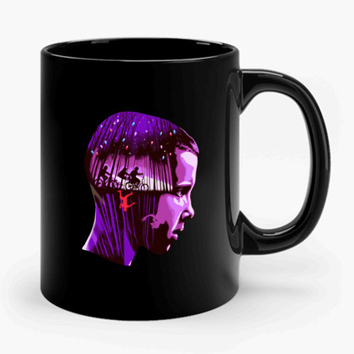 Stranger Things Eleven Dark Side Nostalgia Crossover Tv Show Netflix 1980s Ceramic Mug