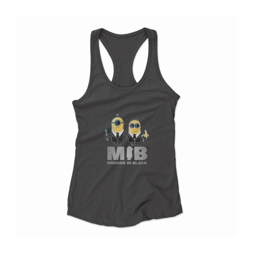 Minions In Black Women Racerback Tank Top