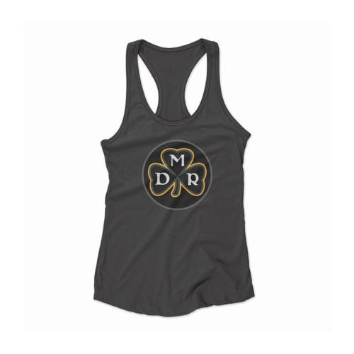 In Memory Of Dmr Dan Rooney Shamrock Clover Memoria Women Racerback Tank Top