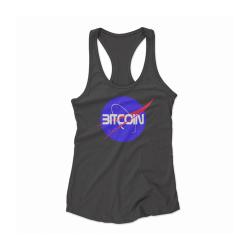 Bitcoin Nasa Women Racerback Tank Top