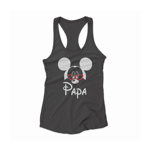 Papa Disney Mickey Women Racerback Tank Top