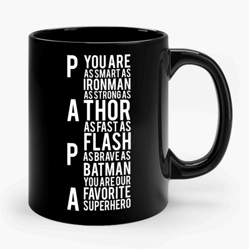 Super Papa Favorite Superhero Papa Ceramic Mug