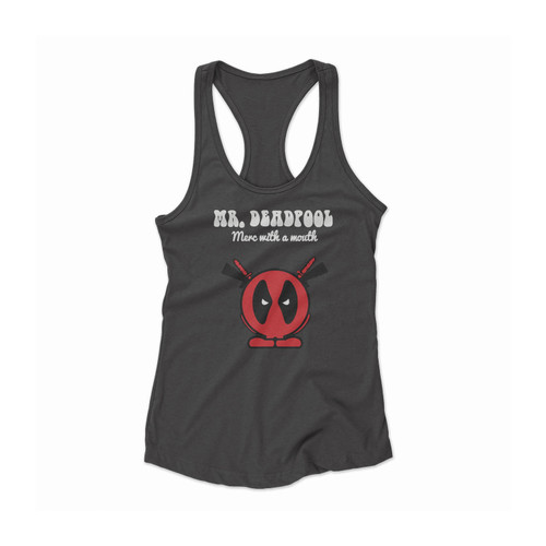 Mr Deadpool Mers With A Mouth Women Racerback Tank Top