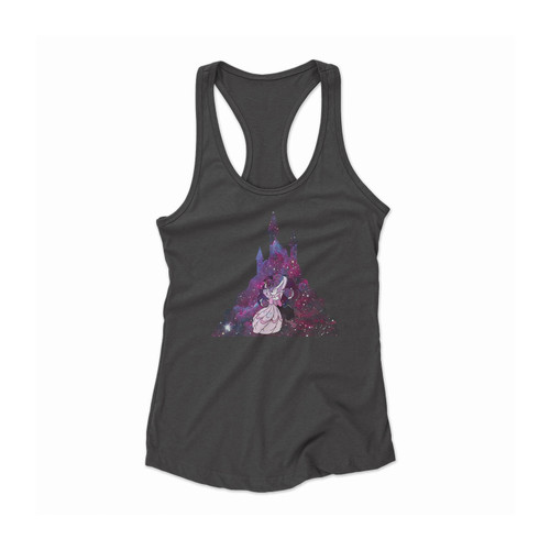 Beauty And The Beast With Galaxy Women Racerback Tank Top