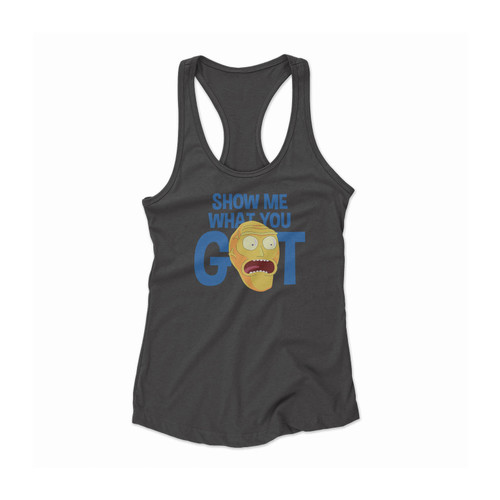 Rick And Morty Giant Head Show Me What You Got Women Racerback Tank Top