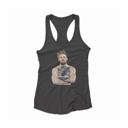 Conor Mcgregor Boxing Poster With Crown Women Racerback Tank Top